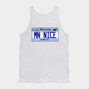 Minnesota Nice License Plate Tank Top